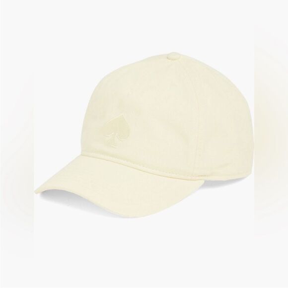 Kate Spade NWT Logo Baseball Cap in French Cream - Picture 1 of 8